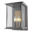 Hubbardton Forge 2021 Coastal Burnished Steel Translucent Soft Gold Clear Glass (ZM) Kingston Outdoor Large Sconce