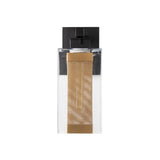 Hubbardton Forge 2021 Coastal Black Coastal Gold Clear Glass (ZM) Polaris Outdoor Medium Sconce