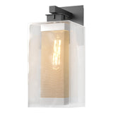 Hubbardton Forge 2021 Coastal Black Coastal Silver Clear Glass (ZM) Polaris Outdoor Large Sconce