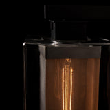 Hubbardton Forge 2021 Coastal Black Coastal Silver Clear Glass (ZM) Polaris Outdoor Large Sconce