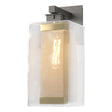 Hubbardton Forge 2021 Coastal Natural Iron Coastal Gold Clear Glass (ZM) Polaris Outdoor Large Sconce