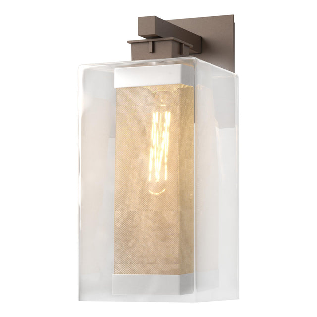 Hubbardton Forge 2021 Coastal Bronze Coastal Silver Clear Glass (ZM) Polaris Outdoor Large Sconce