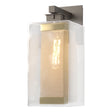 Hubbardton Forge 2021 Coastal Dark Smoke Coastal Gold Clear Glass (ZM) Polaris Outdoor Large Sconce