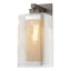 Hubbardton Forge 2021 Coastal Dark Smoke Coastal Silver Clear Glass (ZM) Polaris Outdoor Large Sconce