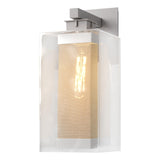 Hubbardton Forge 2021 Coastal Burnished Steel Coastal Silver Clear Glass (ZM) Polaris Outdoor Large Sconce