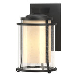 Hubbardton Forge 2010 Coastal Black Seeded Glass with Opal Diffuser (ZS) Meridian Outdoor Sconce
