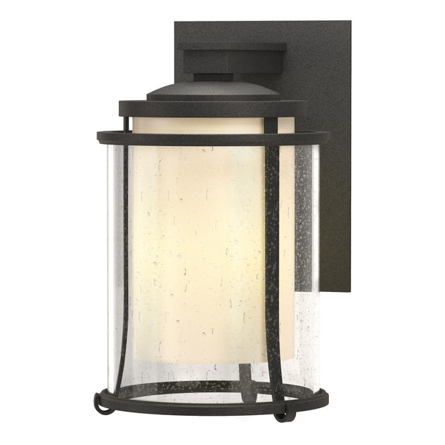 Hubbardton Forge 2010 Coastal Natural Iron Seeded Glass with Opal Diffuser (ZS) Meridian Outdoor Sconce