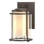 Hubbardton Forge 2010 Coastal Dark Smoke Seeded Glass with Opal Diffuser (ZS) Meridian Outdoor Sconce