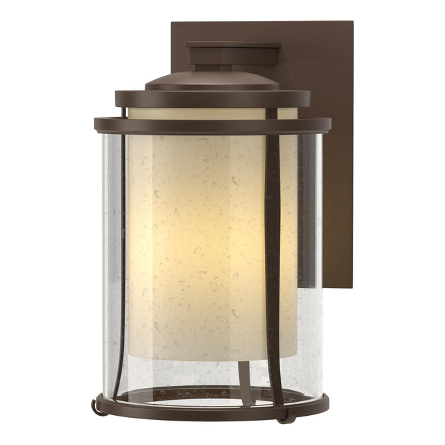 Hubbardton Forge 2010 Coastal Bronze Seeded Glass with Opal Diffuser (ZS) Meridian Large Outdoor Sconce