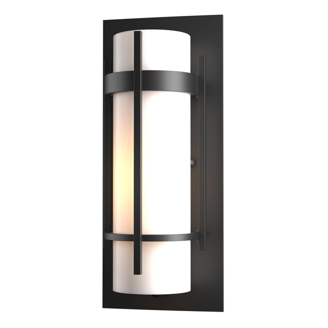 Hubbardton Forge 2002 Coastal Black Opal Glass (GG) Banded Small Outdoor Sconce