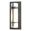 Hubbardton Forge 2002 Coastal Natural Iron Opal Glass (GG) Banded Small Outdoor Sconce
