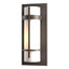 Hubbardton Forge 2002 Coastal Dark Smoke Opal Glass (GG) Banded Small Outdoor Sconce