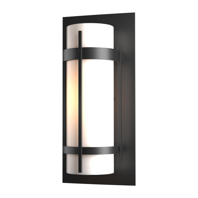 Hubbardton Forge 2002 Coastal Black Opal Glass (GG) Banded Outdoor Sconce
