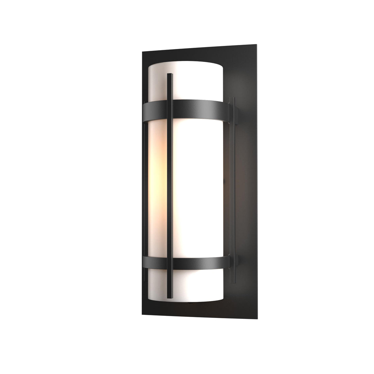 Hubbardton Forge 2002 Coastal Black Opal Glass (GG) Banded Outdoor Sconce