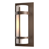 Hubbardton Forge 2002 Coastal Bronze Opal Glass (GG) Banded Outdoor Sconce