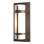 Hubbardton Forge 2002 Coastal Bronze Opal Glass (GG) Banded Outdoor Sconce