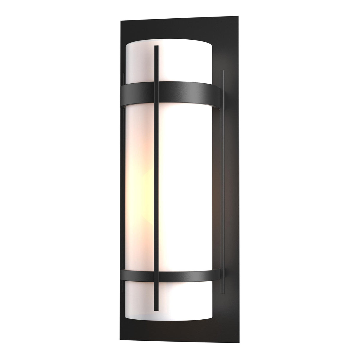 Hubbardton Forge 2002 Coastal Black Opal Glass (GG) Banded Large Outdoor Sconce
