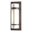Hubbardton Forge 2002 Coastal Dark Smoke Opal Glass (GG) Banded Large Outdoor Sconce