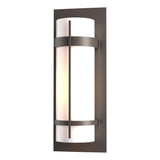 Hubbardton Forge 2002 Coastal Dark Smoke Opal Glass (GG) Banded Large Outdoor Sconce
