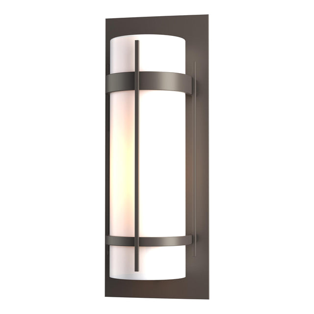 Hubbardton Forge 2002 Coastal Dark Smoke Opal Glass (GG) Banded Large Outdoor Sconce