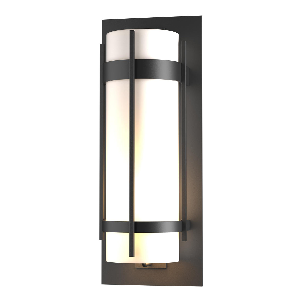 Hubbardton Forge 2010 Coastal Black Opal Glass (GG) Banded Extra Large Outdoor Sconce