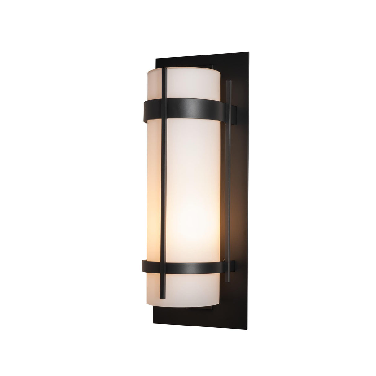 Hubbardton Forge 2010 Coastal Black Opal Glass (GG) Banded Extra Large Outdoor Sconce