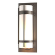 Hubbardton Forge 2010 Coastal Dark Smoke Opal Glass (GG) Banded Extra Large Outdoor Sconce