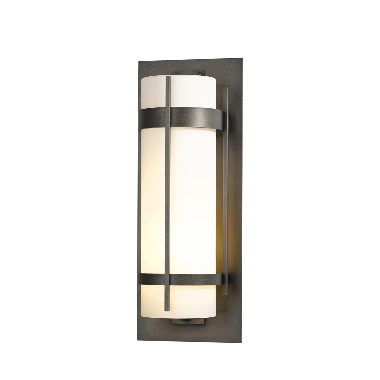 Hubbardton Forge 2010 Coastal Dark Smoke Opal Glass (GG) Banded Extra Large Outdoor Sconce