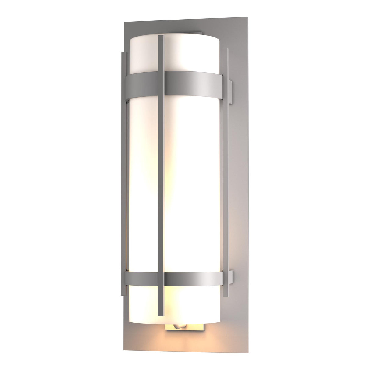 Hubbardton Forge 2010 Coastal Burnished Steel Opal Glass (GG) Banded Extra Large Outdoor Sconce