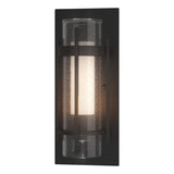 Hubbardton Forge 2020 Coastal Black Seeded Glass with Opal Diffuser (ZS) Torch Small Outdoor Sconce