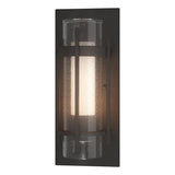 Hubbardton Forge 2020 Coastal Natural Iron Seeded Glass with Opal Diffuser (ZS) Torch Small Outdoor Sconce