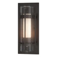 Hubbardton Forge 2020 Coastal Oil Rubbed Bronze Seeded Glass with Opal Diffuser (ZS) Torch Small Outdoor Sconce