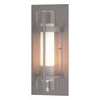 Hubbardton Forge 2019 Coastal Burnished Steel Seeded Glass with Opal Diffuser (ZS) Torch Outdoor Sconce