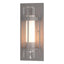 Hubbardton Forge 2019 Coastal Burnished Steel Seeded Glass with Opal Diffuser (ZS) Torch Outdoor Sconce
