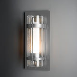 Hubbardton Forge 2019 Coastal Burnished Steel Seeded Glass with Opal Diffuser (ZS) Torch Outdoor Sconce