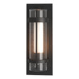 Hubbardton Forge 2019 Coastal Black Seeded Glass with Opal Diffuser (ZS) Torch Large Outdoor Sconce