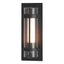 Hubbardton Forge 2019 Coastal Black Seeded Glass with Opal Diffuser (ZS) Torch Large Outdoor Sconce