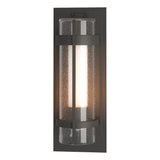 Hubbardton Forge 2019 Coastal Natural Iron Seeded Glass with Opal Diffuser (ZS) Torch Large Outdoor Sconce