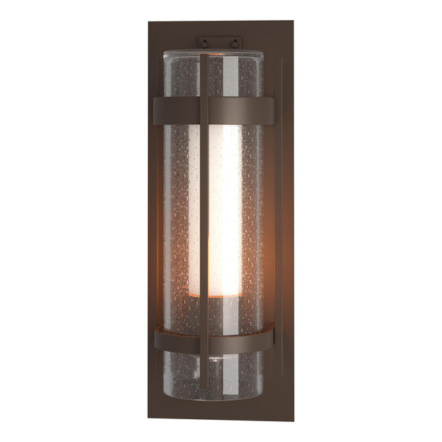 Hubbardton Forge 2019 Coastal Bronze Seeded Glass with Opal Diffuser (ZS) Torch Large Outdoor Sconce