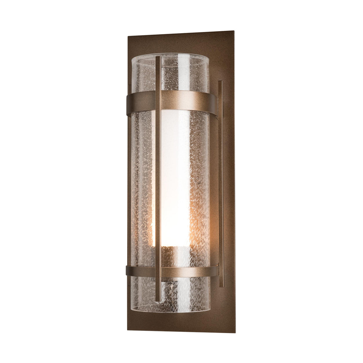 Hubbardton Forge 2019 Coastal Bronze Seeded Glass with Opal Diffuser (ZS) Torch Large Outdoor Sconce