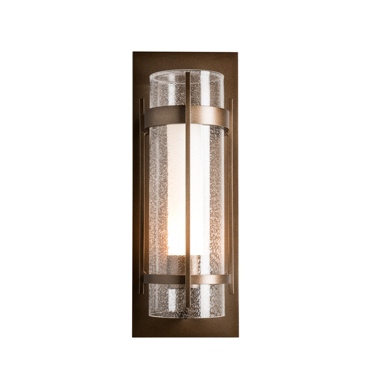 Hubbardton Forge 2019 Coastal Bronze Seeded Glass with Opal Diffuser (ZS) Torch Large Outdoor Sconce