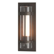 Hubbardton Forge 2019 Coastal Dark Smoke Seeded Glass with Opal Diffuser (ZS) Torch Large Outdoor Sconce