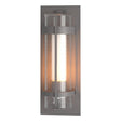 Hubbardton Forge 2019 Coastal Burnished Steel Seeded Glass with Opal Diffuser (ZS) Torch Large Outdoor Sconce