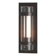 Hubbardton Forge 2019 Coastal Oil Rubbed Bronze Seeded Glass with Opal Diffuser (ZS) Torch Large Outdoor Sconce