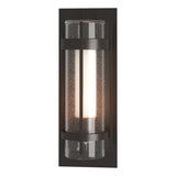 Hubbardton Forge 2019 Coastal Oil Rubbed Bronze Seeded Glass with Opal Diffuser (ZS) Torch Large Outdoor Sconce