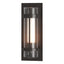 Hubbardton Forge 2019 Coastal Oil Rubbed Bronze Seeded Glass with Opal Diffuser (ZS) Torch Large Outdoor Sconce