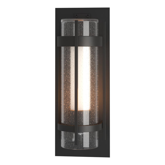 Hubbardton Forge 2020 Coastal Black Seeded Glass with Opal Diffuser (ZS) Torch XL Outdoor Sconce