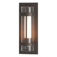 Hubbardton Forge 2020 Coastal Dark Smoke Seeded Glass with Opal Diffuser (ZS) Torch XL Outdoor Sconce