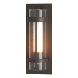 Hubbardton Forge 2020 Coastal Dark Smoke Seeded Glass with Opal Diffuser (ZS) Torch XL Outdoor Sconce