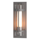 Hubbardton Forge 2020 Coastal Burnished Steel Seeded Glass with Opal Diffuser (ZS) Torch XL Outdoor Sconce